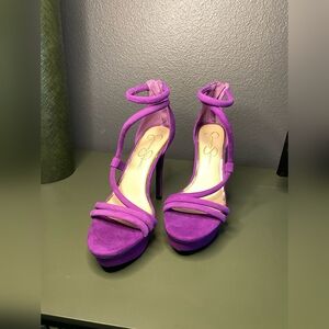 Jessica Simpson Vibrant Purple Strappy Heels